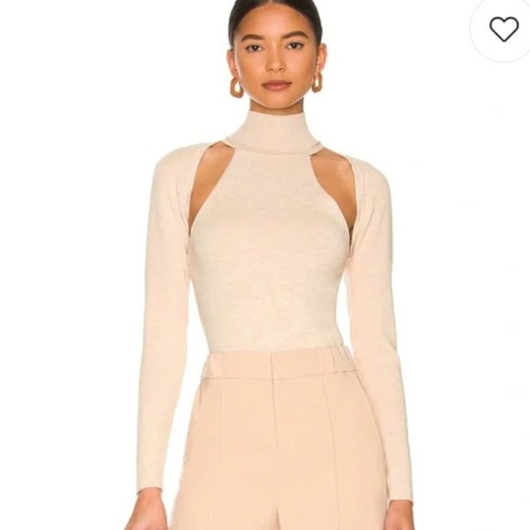 Alice + Olivia Tops - Alice + Olivia | Jeremy Tank with Shrug in Oatmeal - NWOT